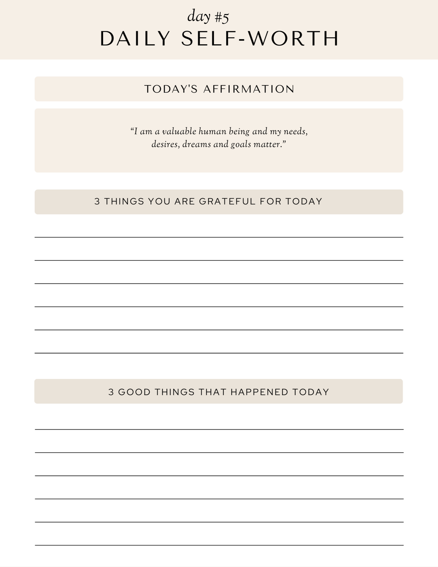 30-Day Self-Worth Booster Journal