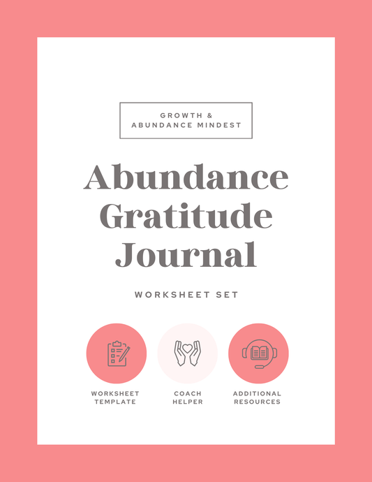 Abundance Gratitude Journal Worksheets Set