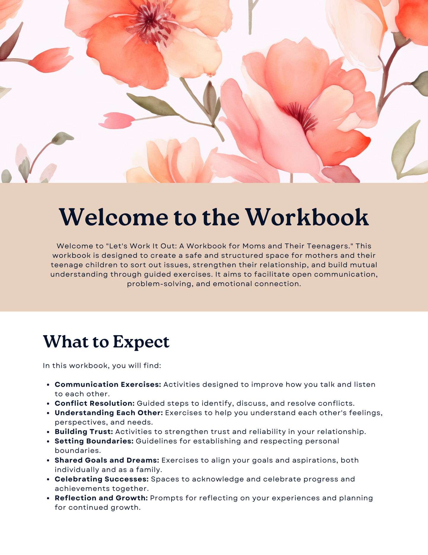 Let's Work It Out: A Workbook for Moms and Their Teenagers - Improve Communication, Resolve Conflicts, and Build Stronger Relationships