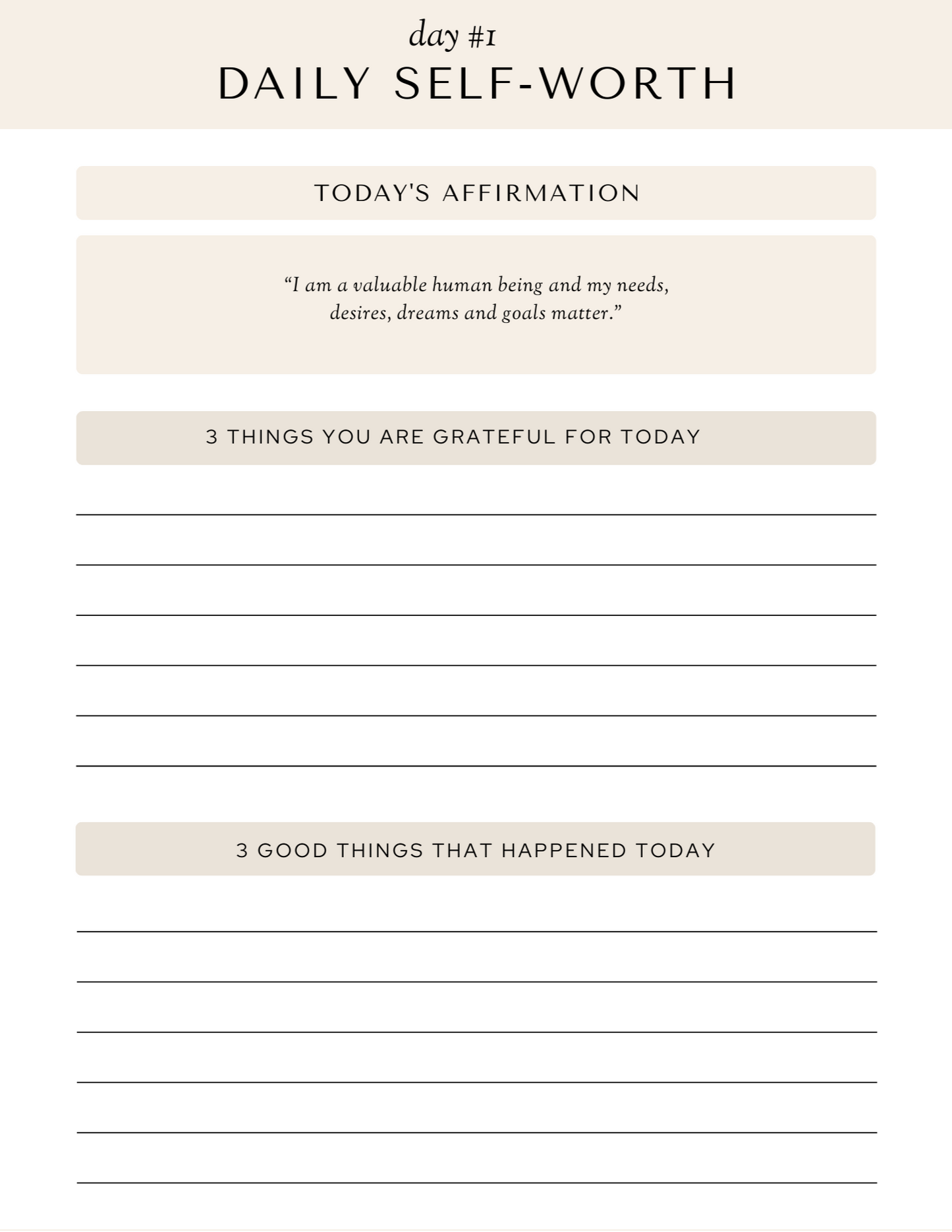 30-Day Self-Worth Booster Journal