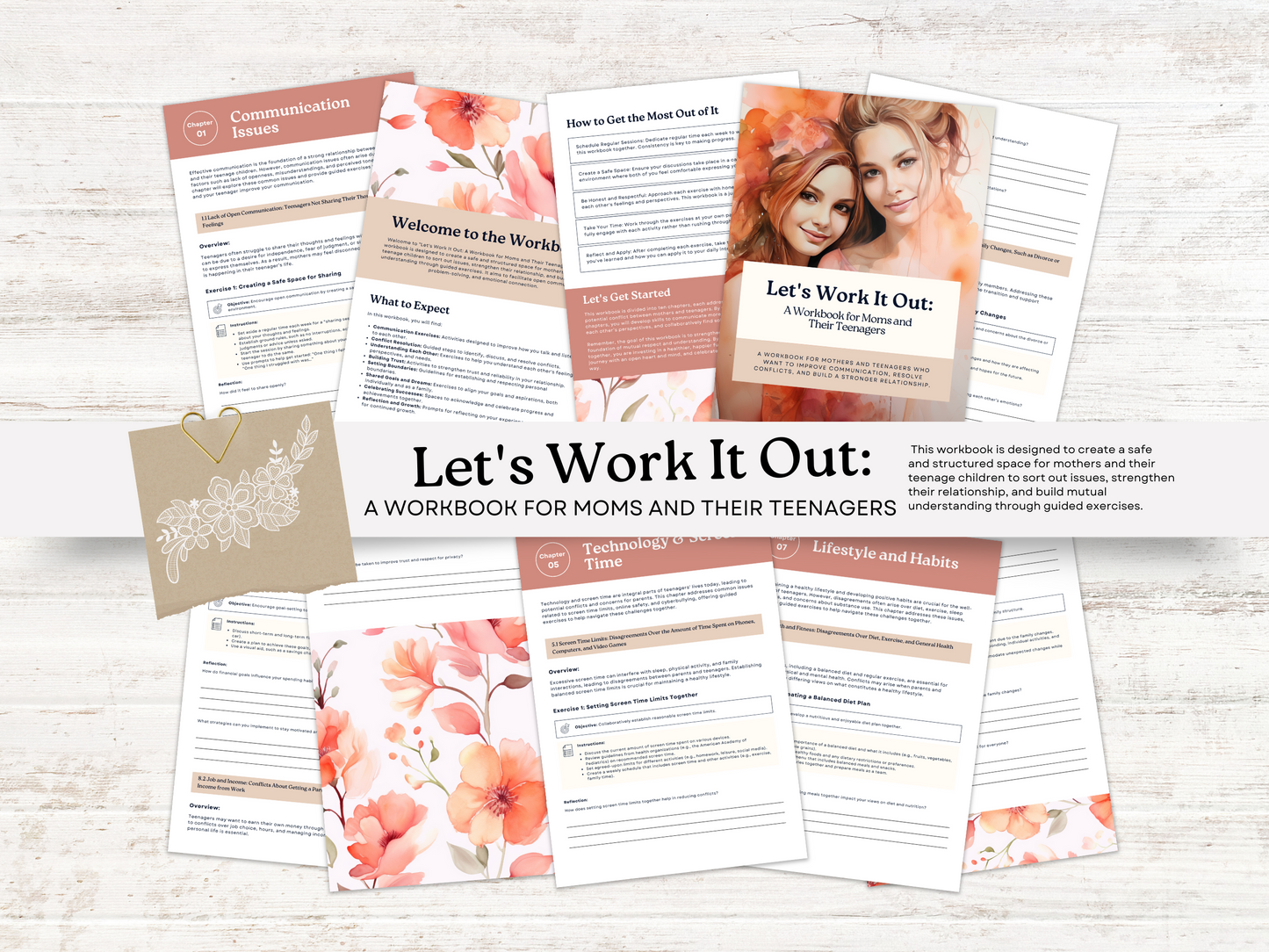 Let's Work It Out: A Workbook for Moms and Their Teenagers - Improve Communication, Resolve Conflicts, and Build Stronger Relationships